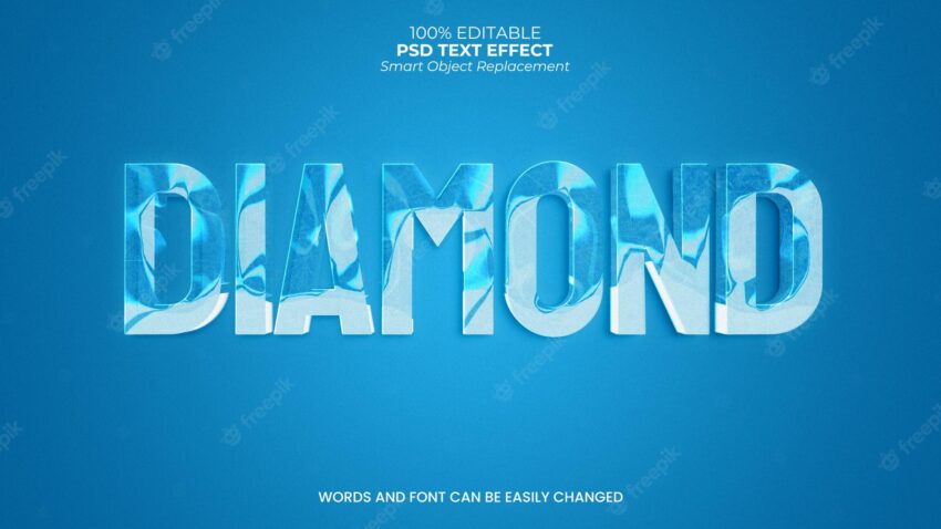 Diamond text effect
