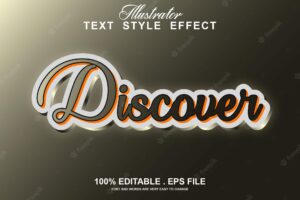 Discover text effect editable