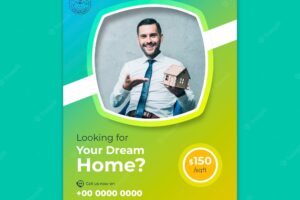 Dream home poster template