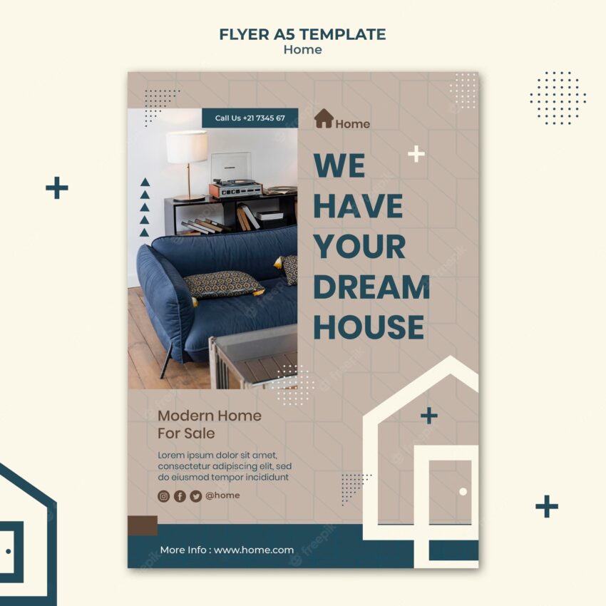 Dream house print template