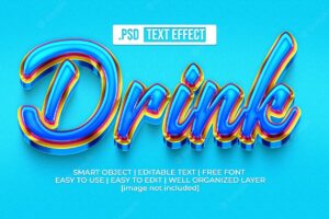 Drink text style effect