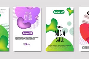 Dynamic abstract fluid mobile for sale banners sale banner template design mega sale special offer set design for flyer gift card poster on wall coverbook banner social media