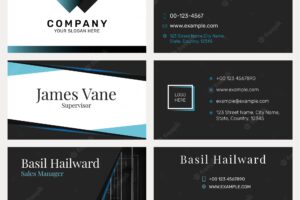 Editable business card template modern design collection