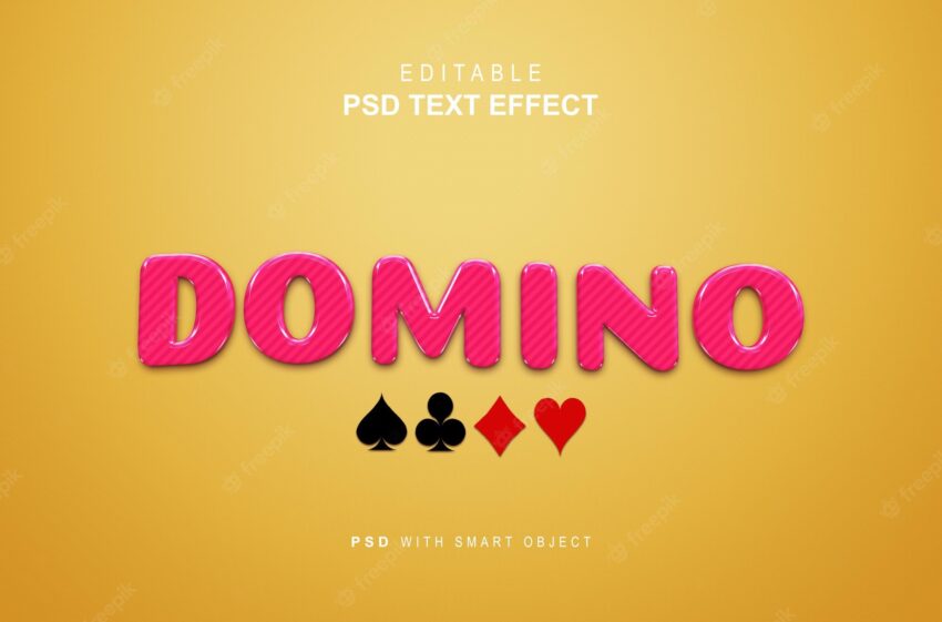 Editable domino text effect