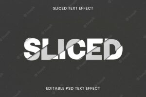 Editable sliced text effect psd template