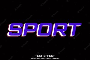 Editable sports text neon effect