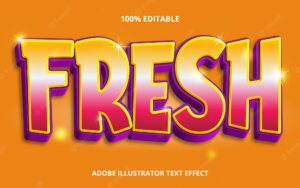 Editable text effect - fresh title style