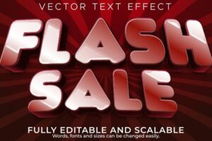 Editable text effect sale, 3d discount and offer font style