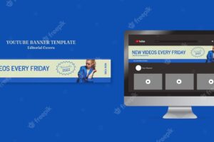 Editorial magazine launch youtube banner template