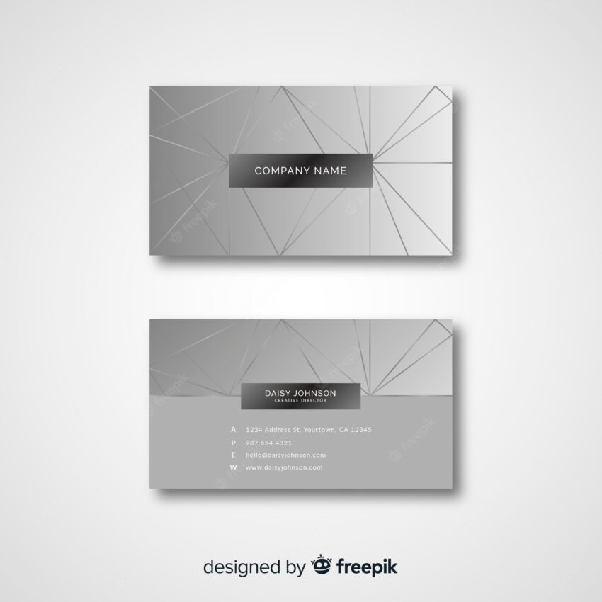 Elegant business card template with abstract design