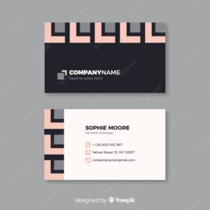 Elegant business card template with abstract design