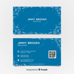 Elegant business card template with hand drawn style