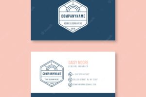 Elegant business card template with modern style