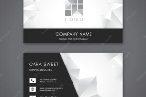 Elegant business card with abstract shapes
