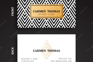 Elegant corporate card with golden detail