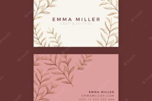 Elegant floral business card template