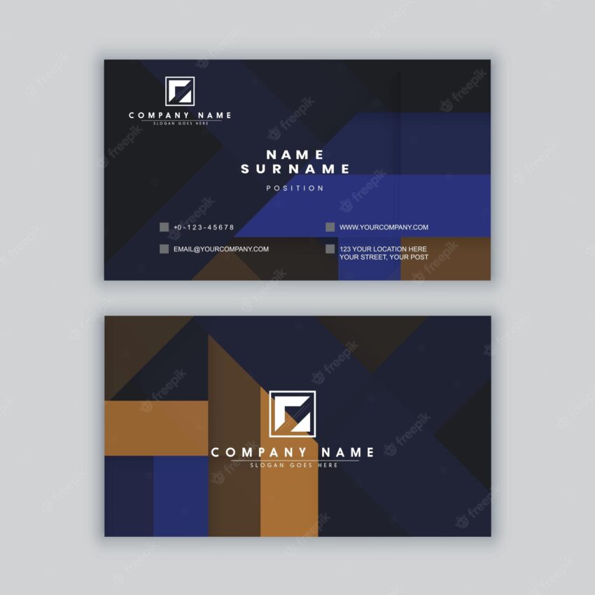 Elegant minimal business card template