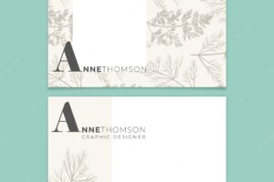 Elegant minimalist business card template