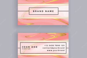 Elegant premium marble business card design