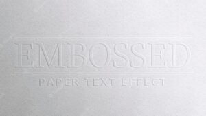 Embossed paper text effect