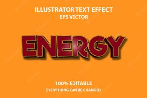 Energy editable text effect