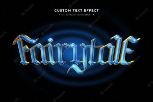Fairytale movie 3d text style effect
