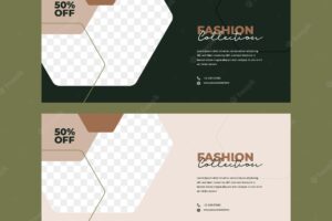 Fashion banner template for online fashion sale