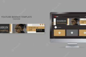 Fashion event youtube banner template