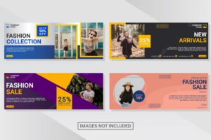 Fashion facebook cover page collection template