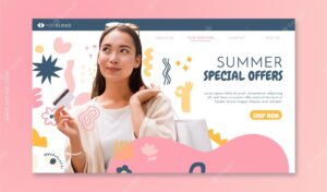 Fashion landing page with organic elements