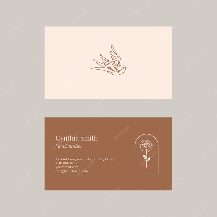 Fashion name card template psd collection