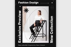 Fashion poster design template