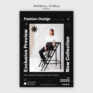 Fashion poster design template