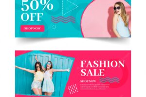 Fashion sale banner collection