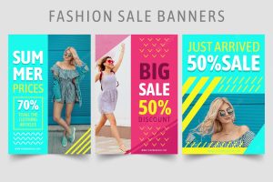 Fashion sale banners collection
