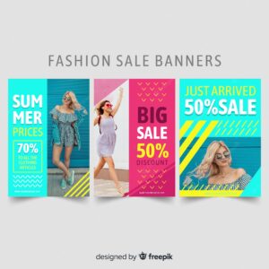 Fashion sale banners collection