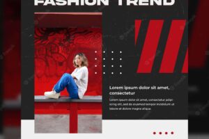 Fashion sale instagram banner or social media post template