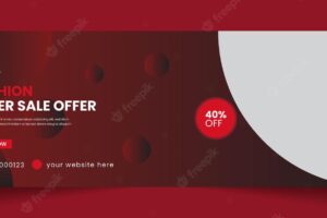 Fashion sale social media cover banner template