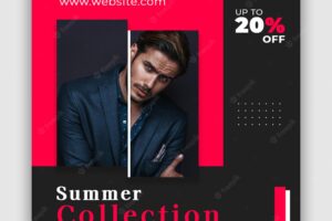 Fashion sale square social media post or banner template for new arrival promotion