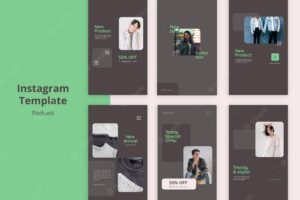 Fashion sales social media stories template premium psd