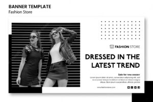 Fashion store concept banner template