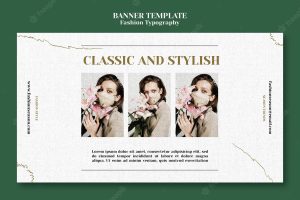 Fashion typography banner template