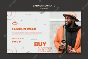 Fashion week banner template
