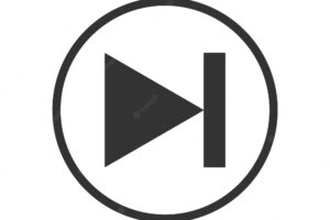 Fast forward button icon. element of audio player interface. playback symbol