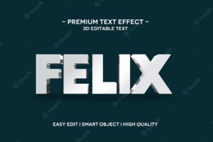 Felix 3d text style effect template