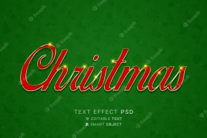 Festive christmas text effect