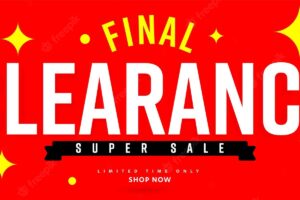 Final clearance super sale header banner template