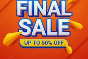 Final sale banner template and special offer