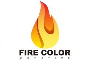 Fire  color logo vector design