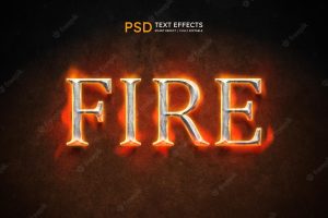 Fire text style effect